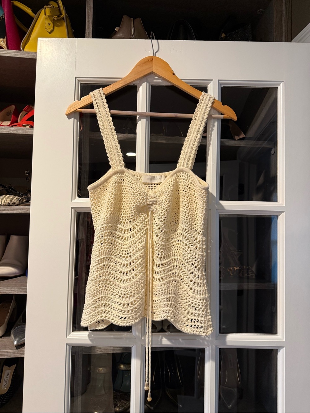 Zimmermann Cream Crochet Tank Top Size 1 - Picture 9 of 10